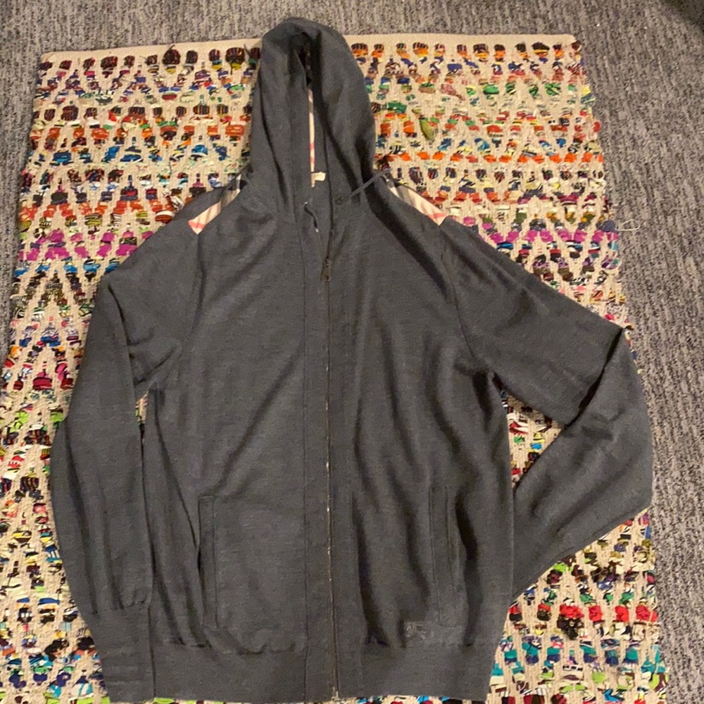 NWOT Men’s Cashmere Burberry Zip Up